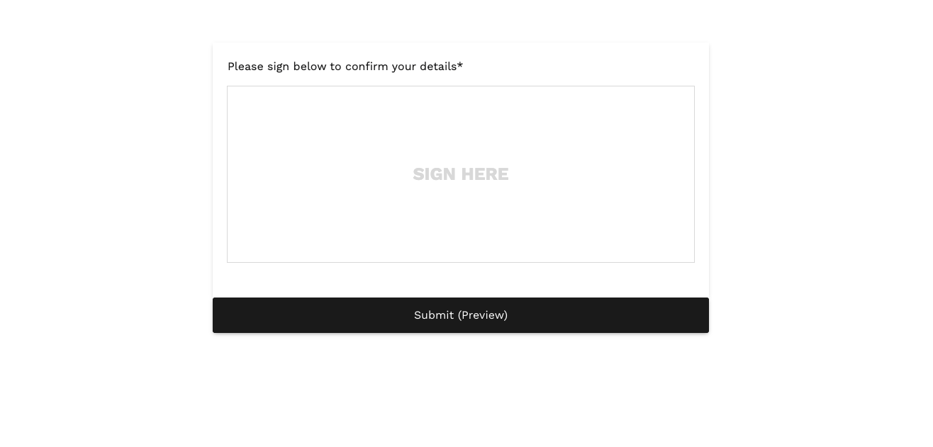Paperform's built-in signature field with a drawn signature