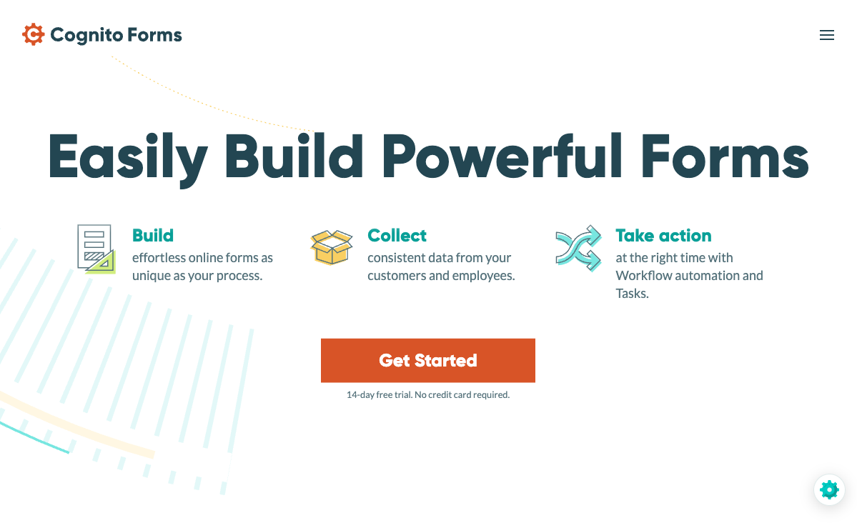 Cognito Forms homepage