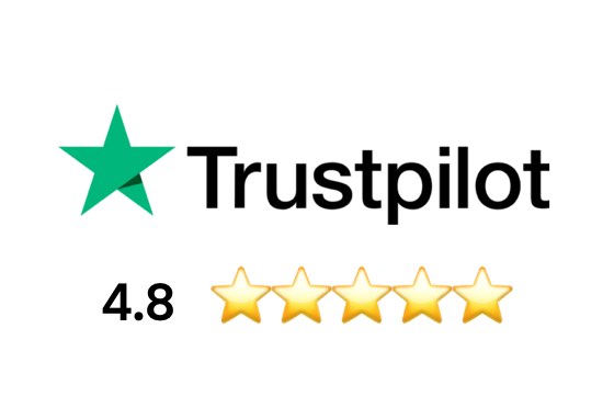 Trustpilot - 4.8 out of 5