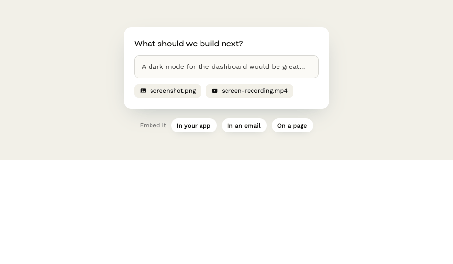 Product feedback form embedded in an app with Paperform